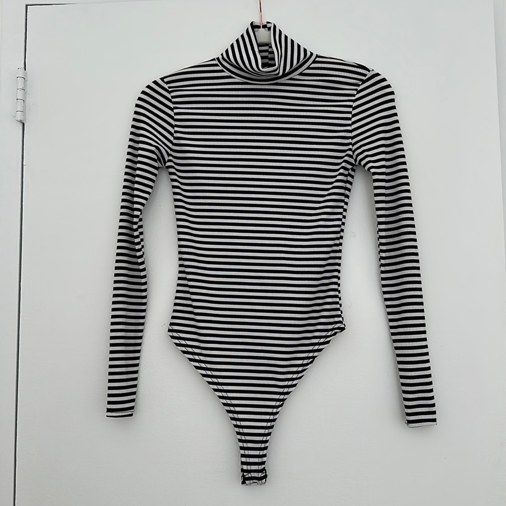 PLT ribbed turtleneck bodysuit